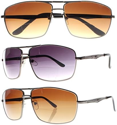Ретро Мъжки Авиаторские Бифокални Оцветени Квадратни Очила За четене Nerd UV400 Слънчеви Очила За четене