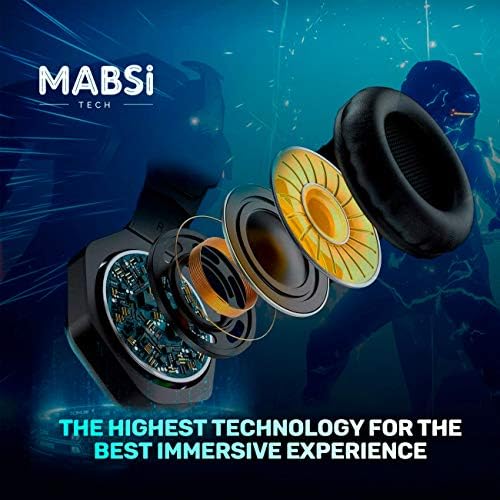 Слушалки Mabsi Gamer K10 Pro, С външния Шумопотискане, Слушалки за игри, Професионални Слушалки за геймъри, Съвместими