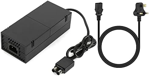 Адаптер за променлив ток HUANY за конзолата Xbox One захранване PSU Brick с Британския 3-пинов кабел за захранване