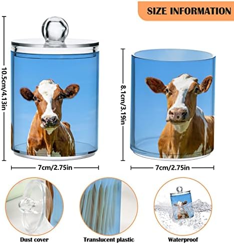 Органайзер за Памучни Тампони Kigai Blue Sky Cows Qtip Притежателя Опаковка, с Капачка на Определени Аптеки Кутии 2 бр. за