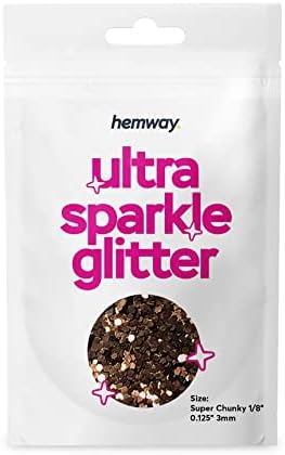 Hemway Premium Ultra Sparkle Блясък Многофункционални Метални Люспи за Декоративни изкуства, Нокти, Грим, Фестивалната смола за Лице