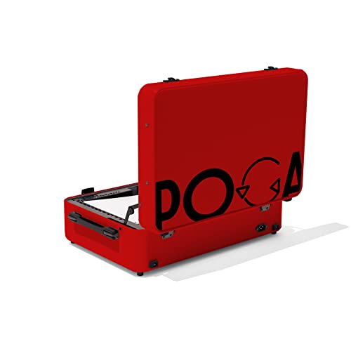 Пътна чанта за преносими конзоли POGA LUX PlayStation 5 Premium, с вкл. Количка и 24-инчов слот монитор на AOC - Бял Камуфлаж