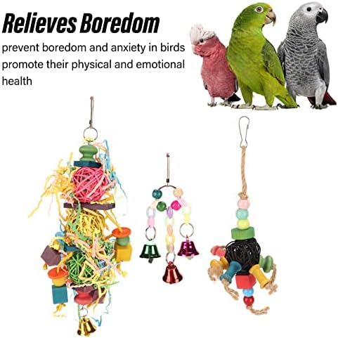 Играчки за Раздробяване Папагали Rosvola Bird, Играчки за Дъвчене Папагали 3шт, Забавно за Птици