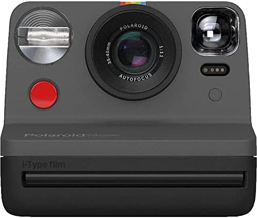 Фотоапарат непосредствена печат Polaroid Now (черен) + 3 опаковки филм + кърпа от микрофибър