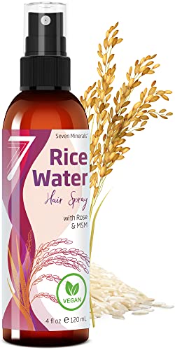 НОВА Ферментированная оризова вода за растеж на косата - Вегетариански нискомаслено спрей Rice Water Spray - Смесено с розова