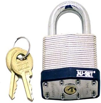 Заключване на NU-SET | Окачени Замък от Ламинирана стомана с дебелина 1 1/2 с един и същ ключ | Окачени Замък от Ламинирана стомана с ключ