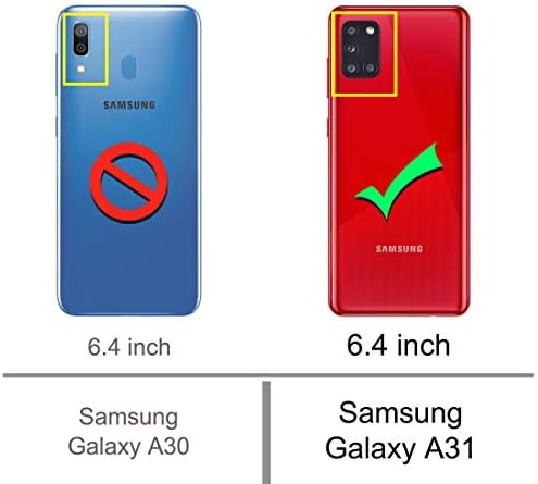 Калъф Osophter за Samsung Galaxy A31, Прозрачен, с Повишен ъгли, от TPU, Амортизирующий Гъвкав Калъф за Samsung Galaxy A31 (прозрачен)