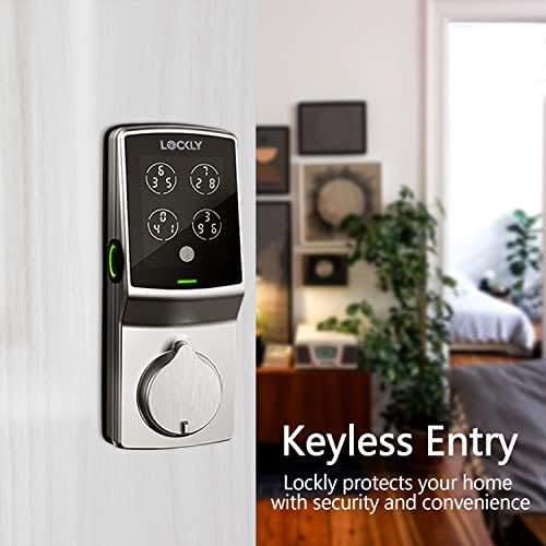 Lockly Secure Pro, Wi-Fi Smart Заключване, Автоматично заключване на вратите без ключ, клавиатура ПИН Genie®, 3D Биометричен