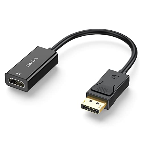 DteeDck Адаптер DisplayPort-HDMI 4K, DP Адаптер DisplayPort 1.2-HDMI Кабел Конвертор от мъжете, за Жената, за Монитор, Проектор,