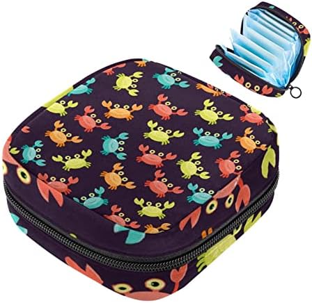Чанта за Менструални Тампони джоб, Чанта за Хигиенни Кърпички, Торбички за Събиране на Тампони за Жени и Момичета (Цветен Модел