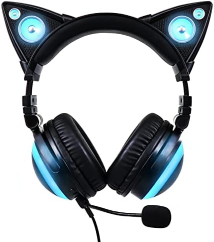 Безжични слушалки Axent Носете New Edition с кошачьими уши (12 сменяеми цвята) с говорители и жак 3.5 мм, зареждане с Type-C, Bluetooth