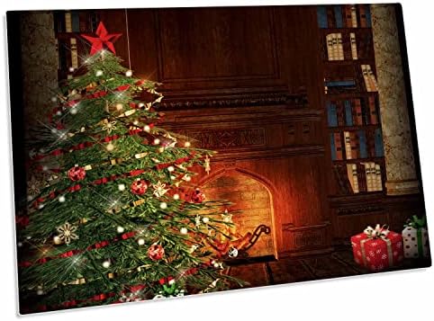 3. Красиво украсена Коледна елха с Червена Звезда и подсветка. - Настолни подложки (dpd-217046-1)