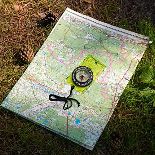 Компас за ориентация Posinly с свистком за Оцеляване - Напреднали бойскаутский компас за къмпинг, разходки и навигация, Професионален