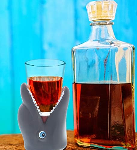 CoTa Global Чаша във формата на сив Делфин, Готина и Забавна Чаша за Уиски, Текила и алкохол, Чаша Делфин За питиета, Подарък с Делфина