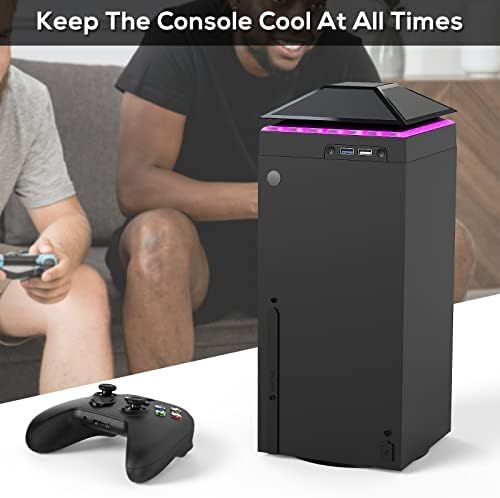 Обновен охлаждащ вентилатор за Xbox Серия X с пылезащитным филтър, цветен led RGB, система за охлаждане с ниско ниво на шум на