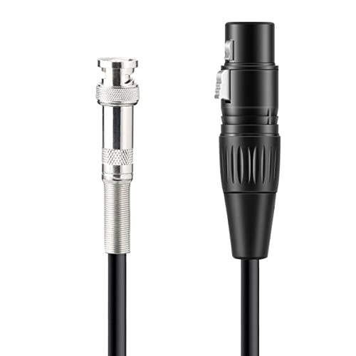 кабел gotor BNC-XLR-изход Кабел XLR-BNC BNC-конектор XLR 6N OFC Посеребренный кабел BNC-XLR 4,95 фута (XLR-изход)