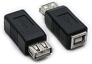 rgzhihuifz 2 USB 2.0 AF/BF с Щепсел Тип A Жена в адаптер Конектор Тип B Конвертор, който е Съвместим с Лаптоп, Твърд диск, Принтер,