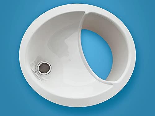 Сепаратор на урината Free Range Designs | Комплектен Отводчик урина за Декориране на тоалетни | Бял | Произведено във Великобритания