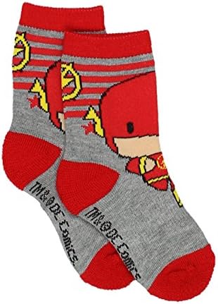 Спортни чорапи за момчета от Лигата на справедливостта на Батман, 6 опаковки (2, T-3 Т, мулти)