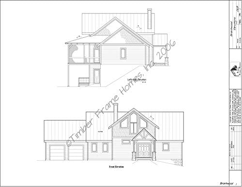 Планове за къща - Дървена рамка от Брентвуда (дизайн доказателство)