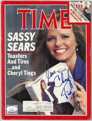 Шерил Тигс подписа договор със списание Time Full 20 август 1984 г. Love- EE60292 - Сертификат за JSA - Телевизионни дневници