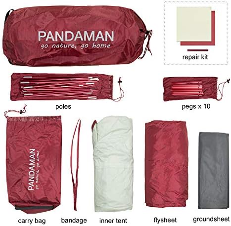 Pandaman 2 Човека 4 Сезон Ultralight 20D С Найлонови Покритие Силикон Водоустойчив 4000 мм Ветрозащитный Къмпинг Палатка