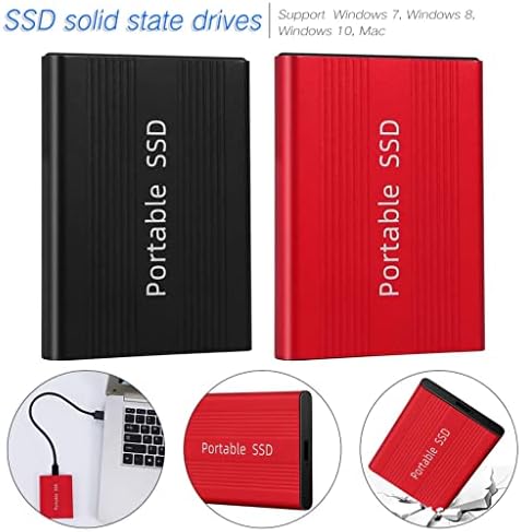 SDEWFG Портативни SSD, USB 3.0 USB-C 1 TB 500gb Външен твърд диск на 6.0 Gb/сек. Външен твърд диск за десктоп камера на лаптоп или