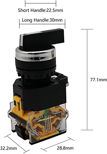 SUTK 22 мм Дръжка Избор на Ротационен Превключвател С Моментално фиксиране 2NO 1NO1NC 2 и 3-Позиционен превключвател на захранване