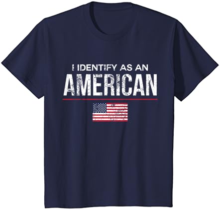 Аз идентифицирую себе си като американец, тениска No Идентичност Politics САЩ
