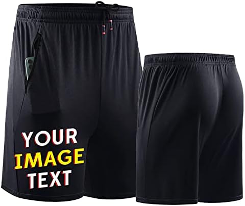 Мъжки спортни къси панталони с логото на DEYI Add Your Number 7 инча, Практични джобове с ципове