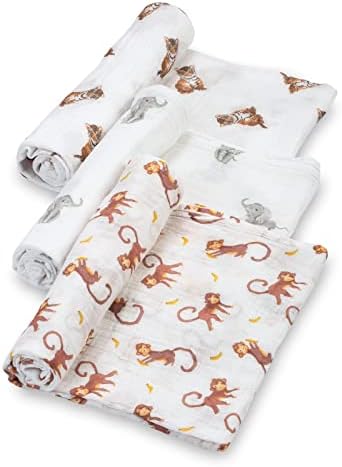 Пеленальное одеяло LollyBanks | Муслиновый Памук | Предмети от първа необходимост за бебета и детска стая за момчета, Регистратура