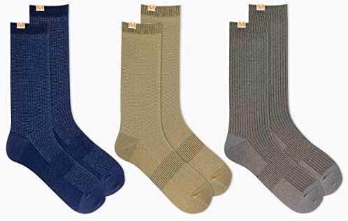 Мъжки и дамски Ежедневни Вълнени чорапи Merrell Everday, комплект от 3 двойки, с бродирани язычками и бандажом за поддръжка на свода