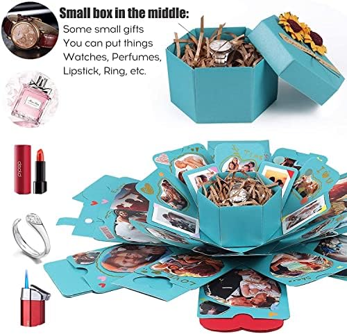 RECUTMS Експлозивна Скоростна красива Синя Кутия Коледен подарък САМ Скоростна Ръчна изработка Кутия-Изненада за Момичета на рожден
