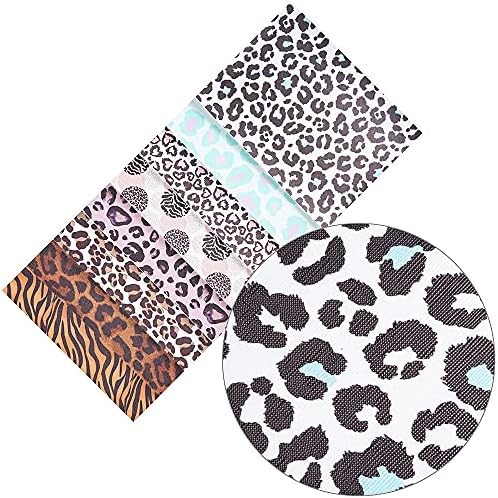 28 Парчета от Листа от Изкуствена кожа с размер 8x6 См (20x15 cm) Смесена серия Леопард С Фин Блестящ Голографическим Леопардовым принтом
