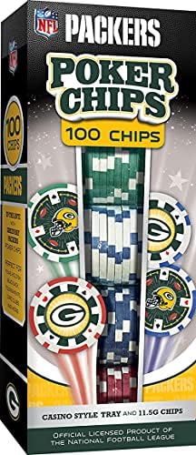 Денят Шедьоври - NFL Грийн Бей Пакърс - Комплект покер чипове от 100 теми в стила на казината