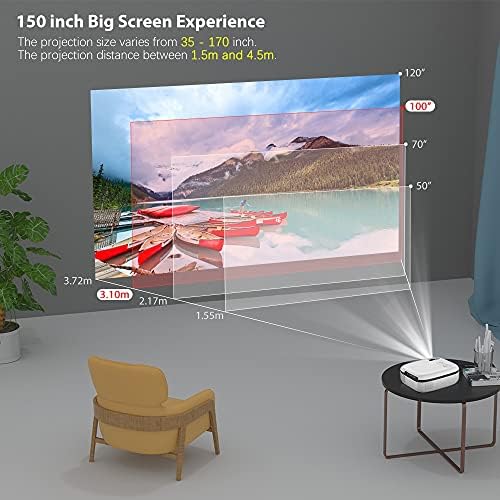 GPPZM New Tech 5G Мини проектор TD92 с вградена 720P проектор за смартфон с 1080P Видео за 3D домашно кино, Преносими Проектора