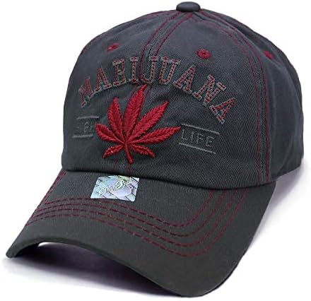 Дизайн на плевелите от Листа на марихуана High Life 420 Неструктурированная Папина Шапка бейзболна шапка