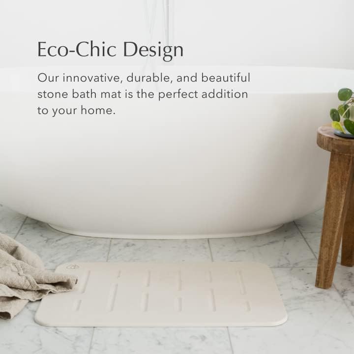 Dorai Home Stone Bath – Луксозна каменна подложка за вана – Незабавно премахва вода – Нескользящая повърхност – Модерен и стилен дизайн