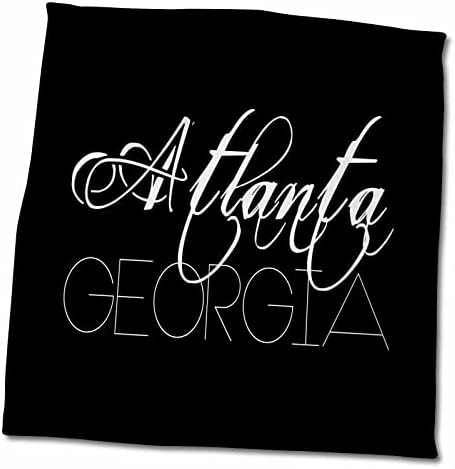 3. Град на Америка - Атланта, Джорджия, бяло на черно - Кърпи (twl-283982-3)