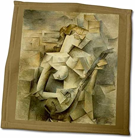 3D Роза Пикасо Снимка на Момиче с Мандолина 1917 TWL_57638_1 Кърпа, 15 x 22