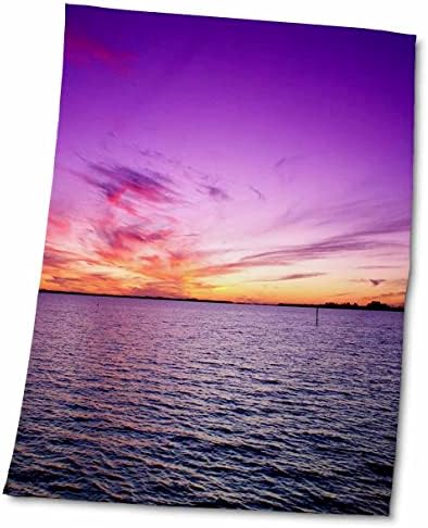 Кърпи 3dRose Florene Sunset - Огнено-Лилави (twl-16390-1)