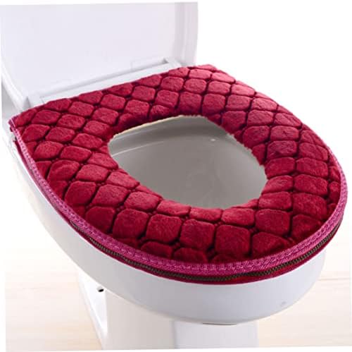 Калъф за Седалката на Тоалетната чиния Eioflia Плюшено Калъфче За Седалката на Тоалетната на Мека Възглавница За Седалката