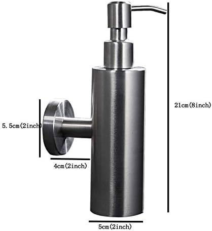 Диспенсер за сапун ILMF с монтиране на стена, от Неръждаема Стомана, Водоустойчив, Здрав, Защитен от Ръжда, за многократна употреба
