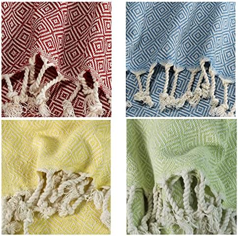 Турското егейско Плажна кърпа (37 x 73) за възрастни -Комплект от 4, Памук - бързо съхнещи баня Обемни кърпи красивите цветя
