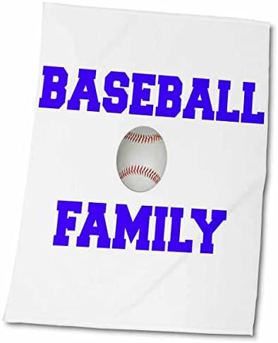 Бейзболна семейство 3dRose, син надпис с участието на бейзболен топката - Кърпи (twl-244971-3)